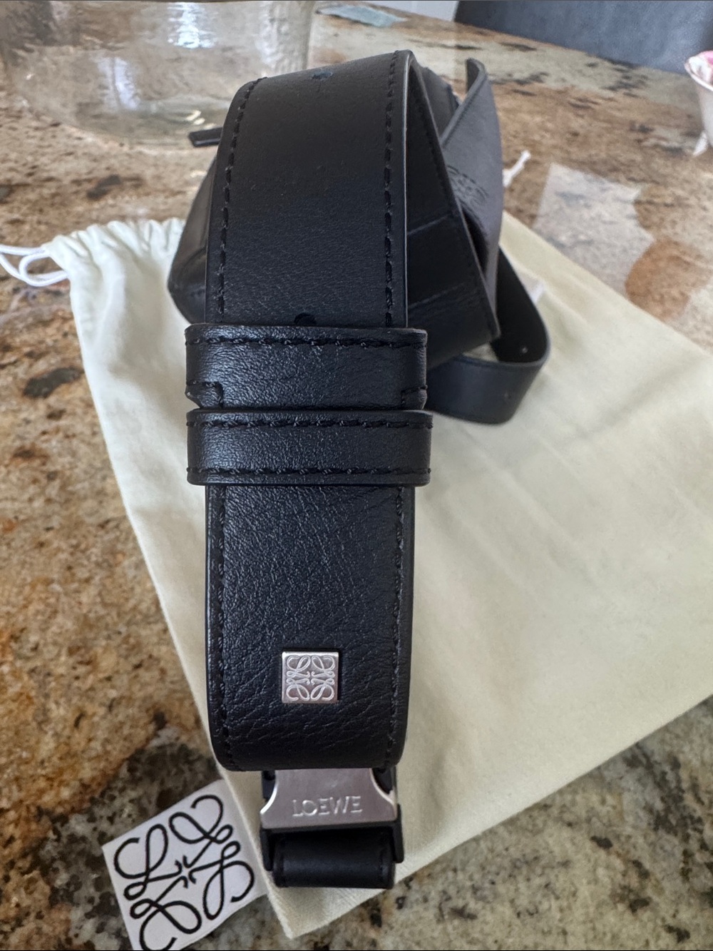 Loewe Black Leather Sling Bag - Picture 8 of 10